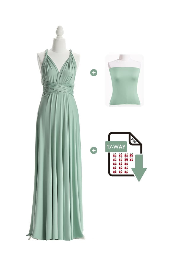 72Styles Sage Green Multiway Infinity Dress Free Bandeau and Tutorials