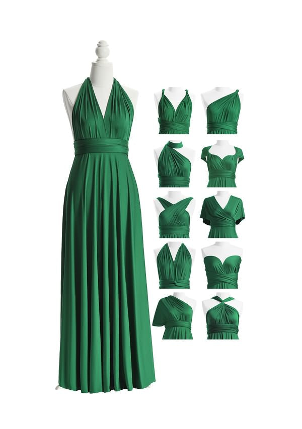 72Styles Emerald Green Long Multiway Infinity Dress