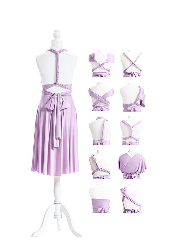 72Styles Lavender Multiway Short Infinity Dress Back Styles