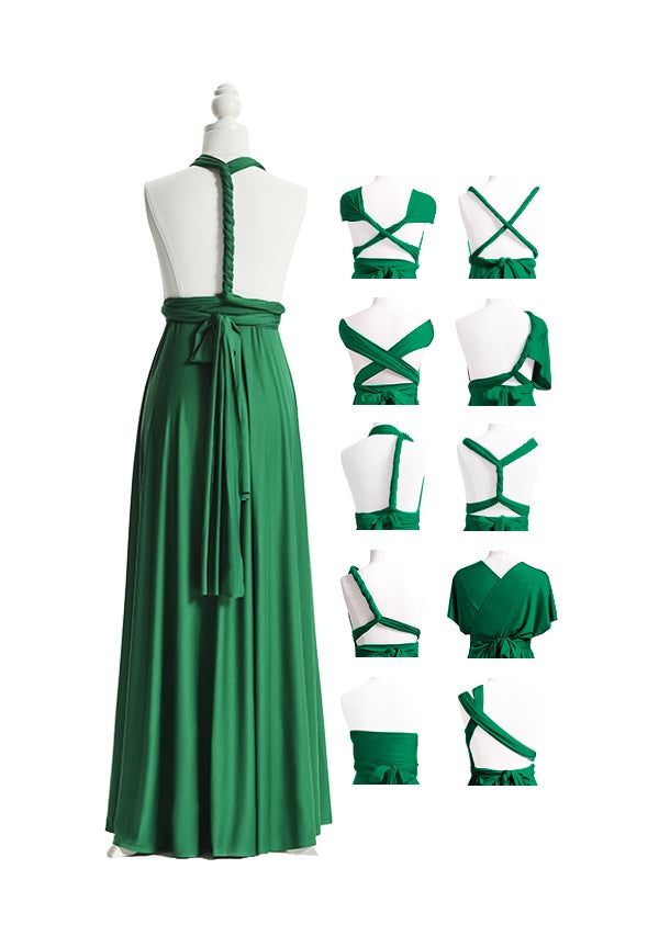 72Styles Emerald Green Long Multiway Infinity Dress Back Styles