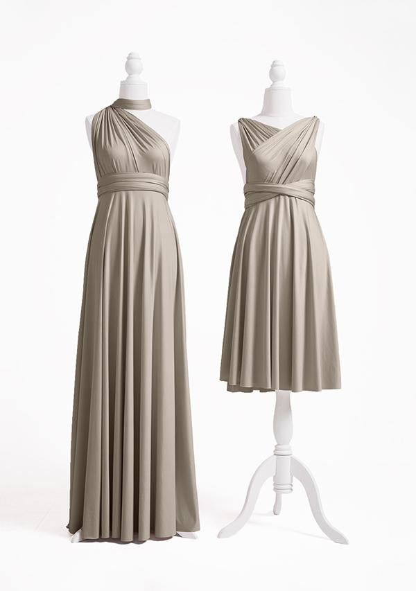 Taupe Multiway Convertible Infinity Dress